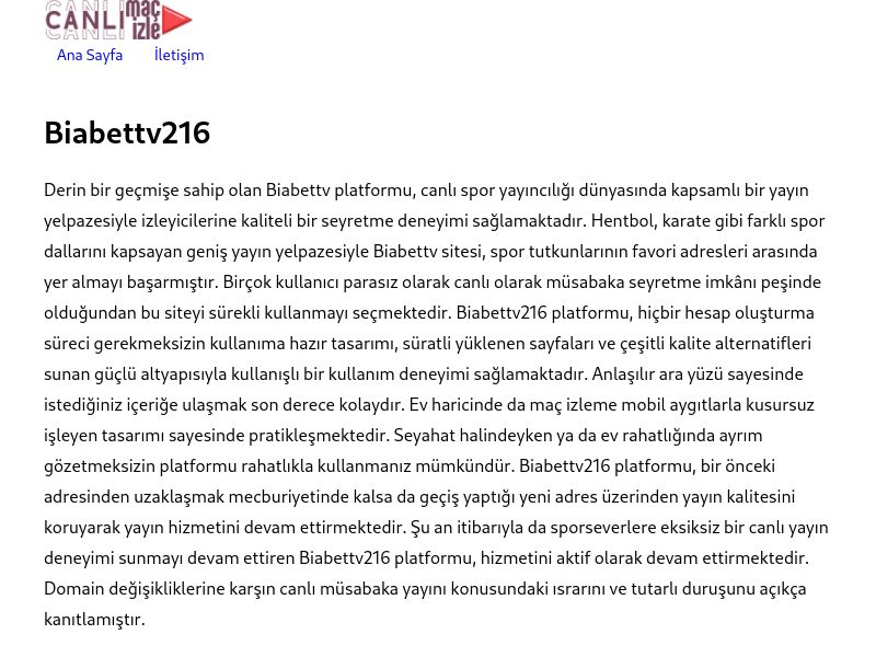 Biabettv216 Yeni Adres - Ekran Görüntüsü