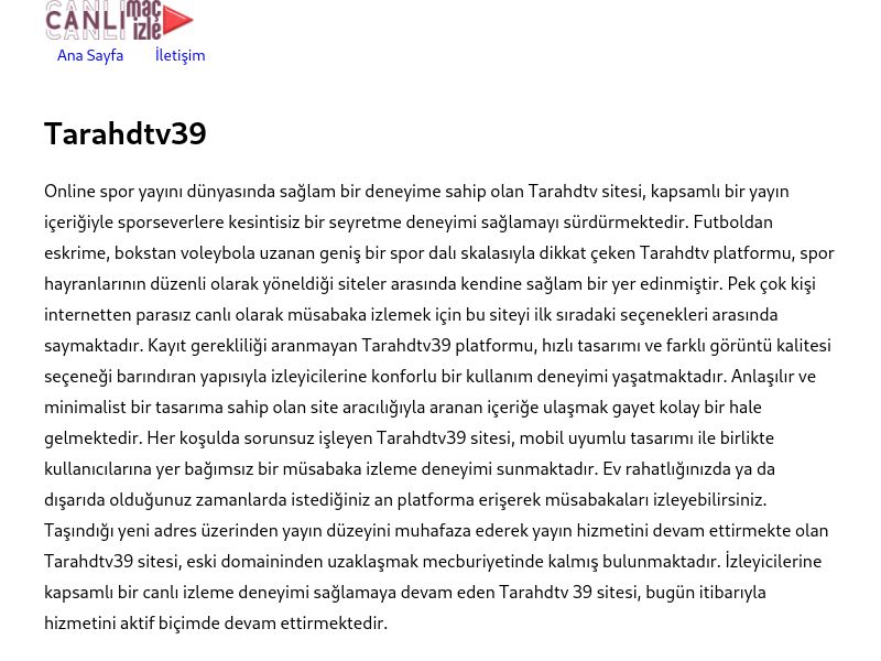 Tarahdtv39 Yeni Adres - Ekran Görüntüsü