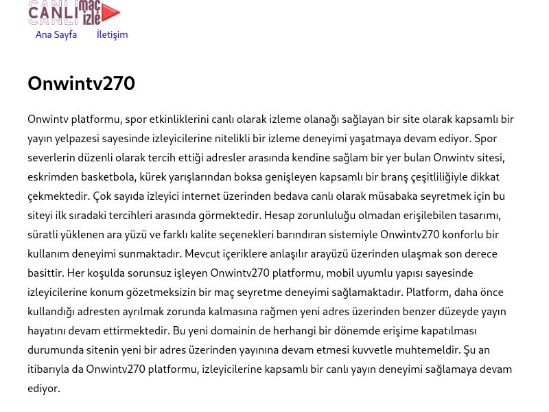 Onwintv270 Giriş - Ekran Görüntüsü