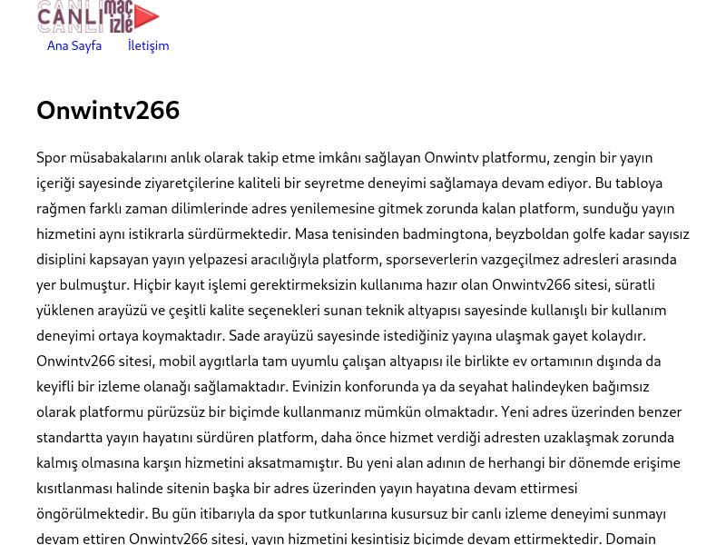 Onwintv266 Güncel Giriş - Ekran Görüntüsü