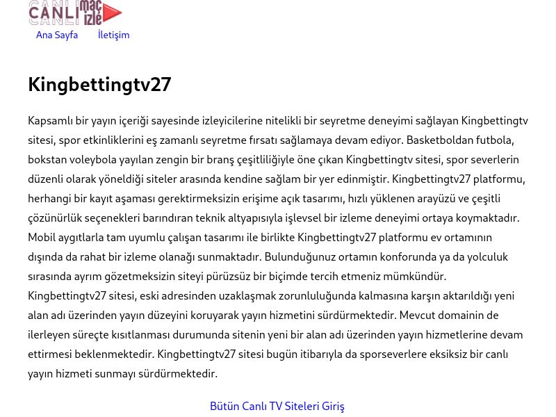 Kingbettingtv27 Giriş - Ekran Görüntüsü