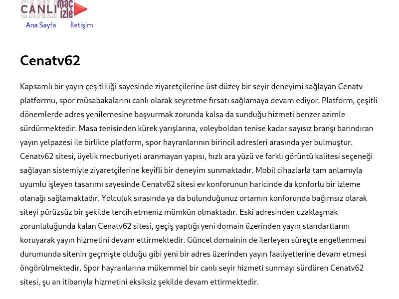Cenatv62 Giriş Linki - Ekran Görüntüsü
