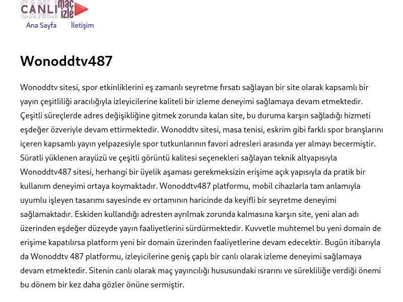 Wonoddtv487 Giriş Bilgileri - Ekran Görüntüsü