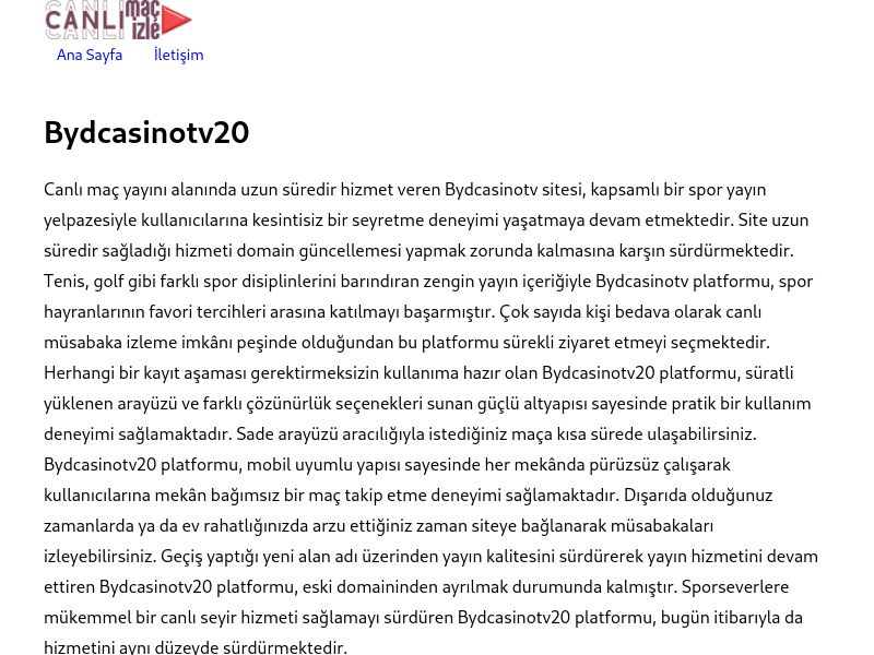 Bydcasinotv20 Giriş Bilgileri - Ekran Görüntüsü