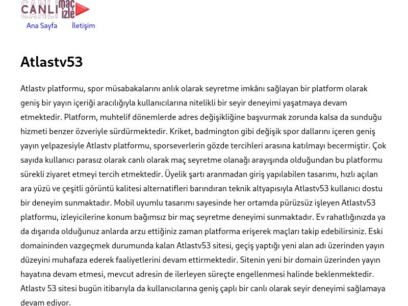 Atlastv53 Yeni Adres - Ekran Görüntüsü