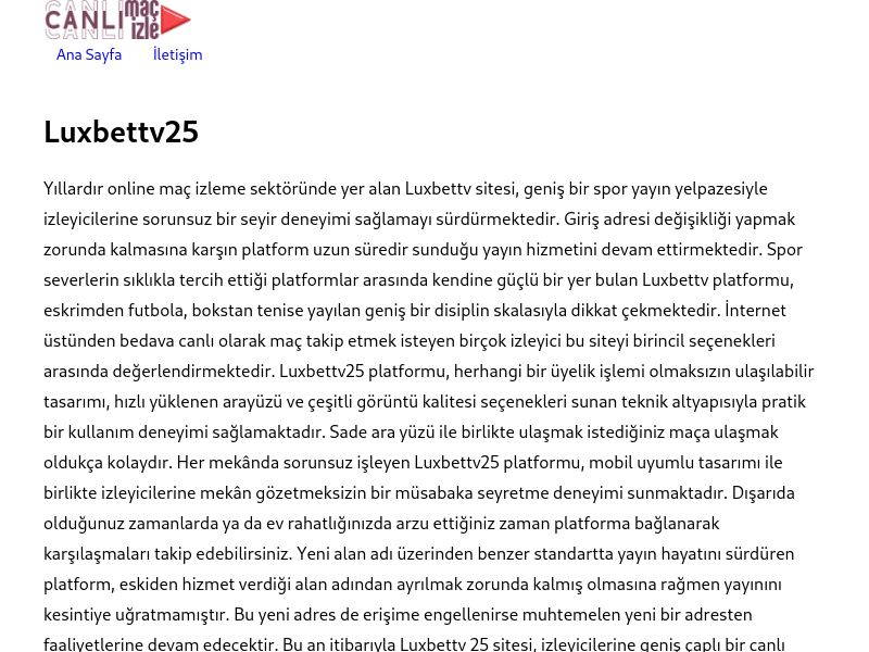 Luxbettv25 - Ekran Görüntüsü