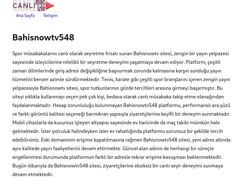 Bahisnowtv548 Güncel Giriş Adresi Linki - Ekran Görüntüsü