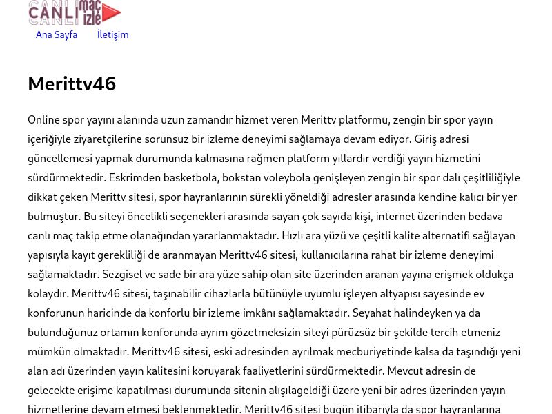 Merittv46 Güncel Link - Ekran Görüntüsü