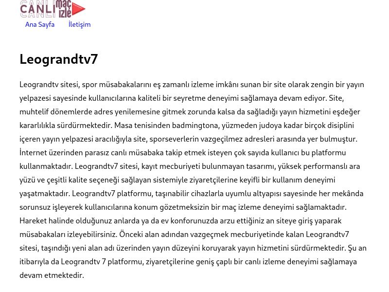 Leograndtv7 Giriş - Ekran Görüntüsü