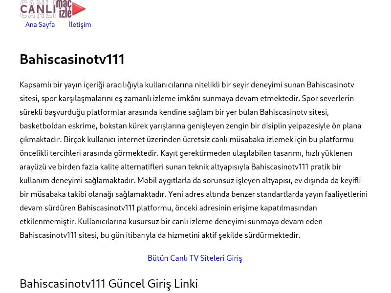 Bahiscasinotv111 Güncel Giriş Adresi - Ekran Görüntüsü