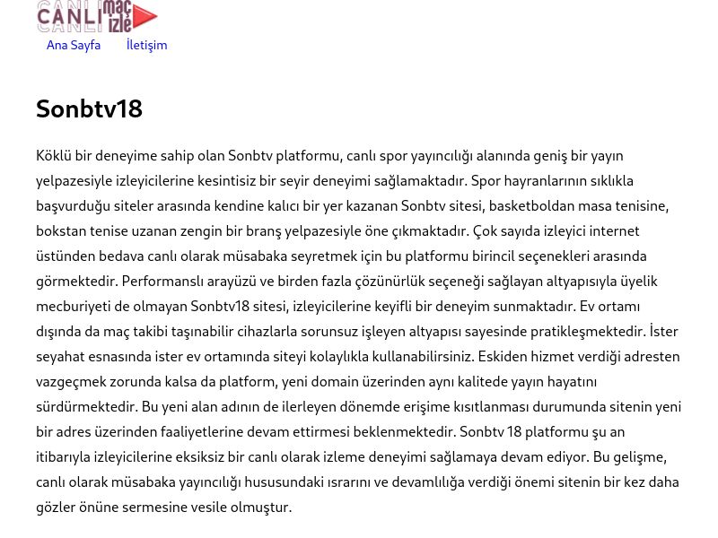 Sonbtv18 Yeni Adres - Ekran Görüntüsü