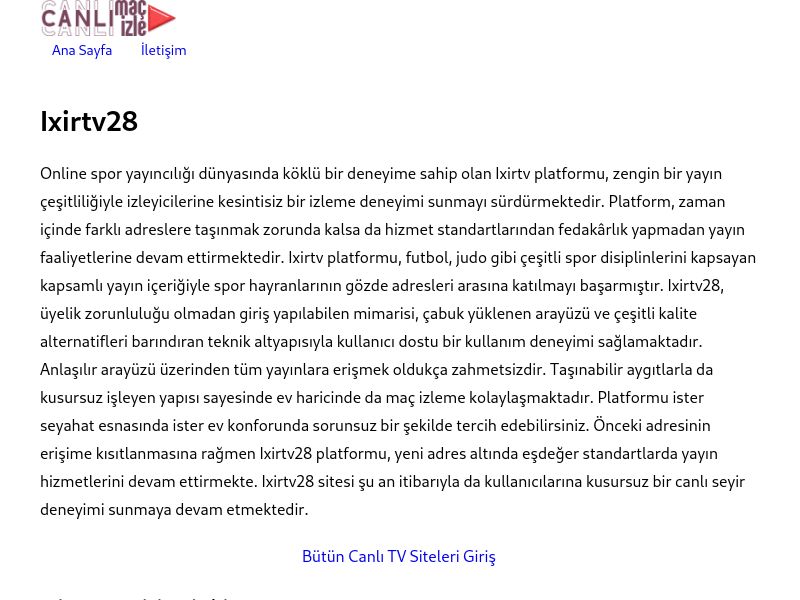 Ixirtv28 Yeni Adres - Ekran Görüntüsü
