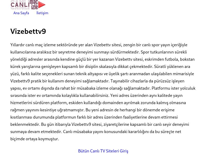 Vizebettv9 Giriş - Ekran Görüntüsü