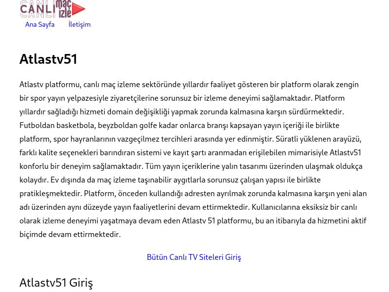 Atlastv51 Yeni Adres - Ekran Görüntüsü