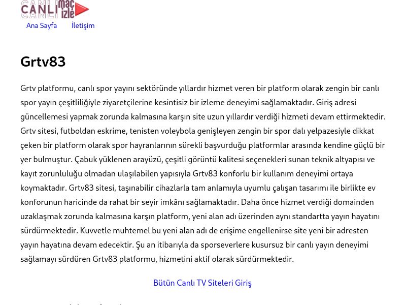 Grtv83 Güncel Giriş Adresi - Ekran Görüntüsü