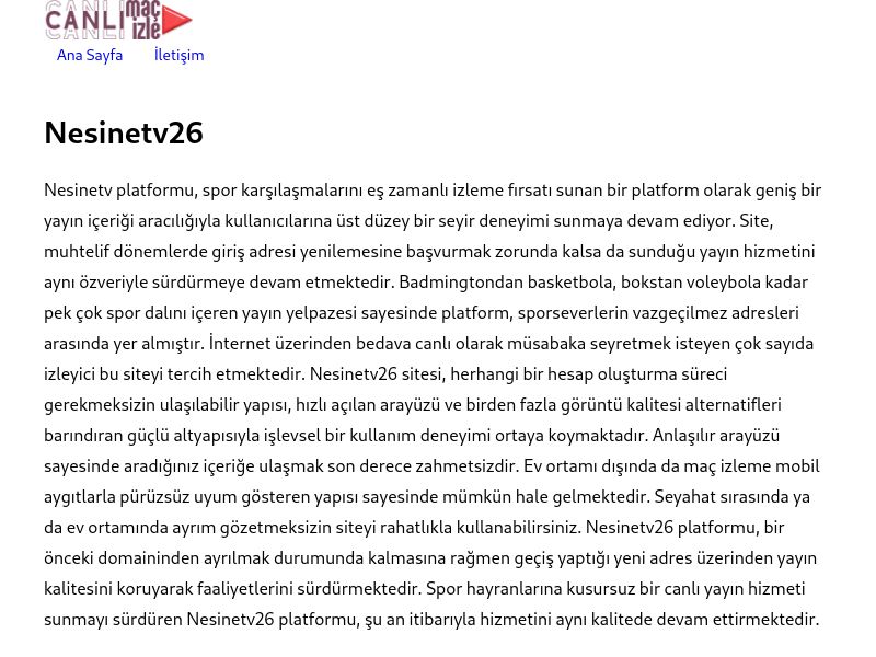 Nesinetv26 Giriş - Ekran Görüntüsü