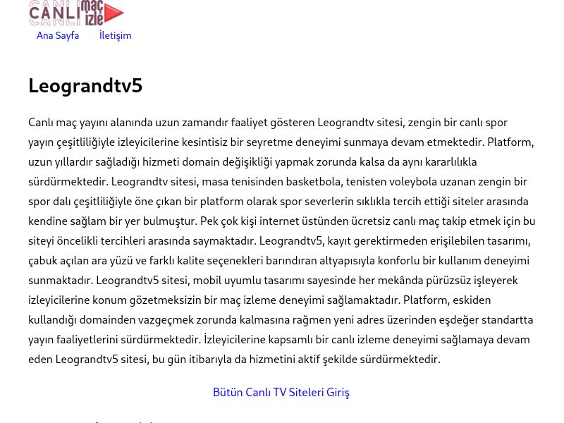 Leograndtv5 Giriş - Ekran Görüntüsü