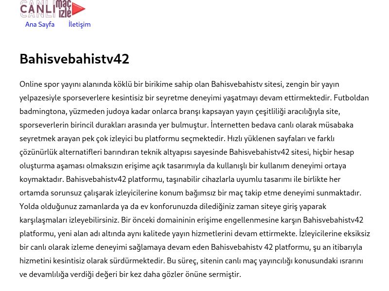Bahisvebahistv42 Güncel Giriş Adresi Linki - Ekran Görüntüsü