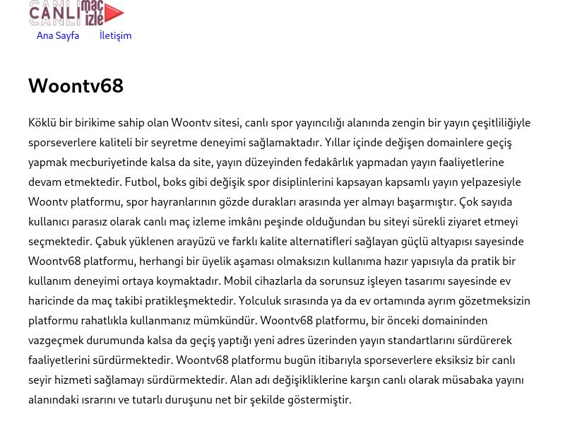 Woontv68 Giriş Bilgileri - Ekran Görüntüsü