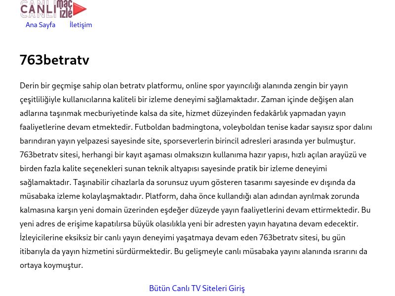 763betratv Güncel Giriş Adresi Linki - Ekran Görüntüsü