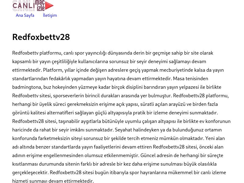 Redfoxbettv28 Güncel Giriş Adresi Linki - Ekran Görüntüsü