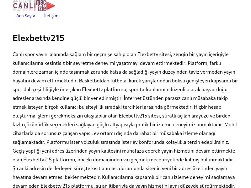Elexbettv215 Yeni Adres - Ekran Görüntüsü