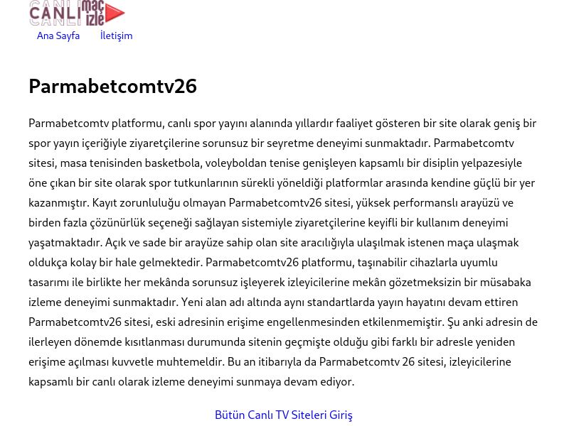 Parmabetcomtv26 Giriş Adresi - Ekran Görüntüsü