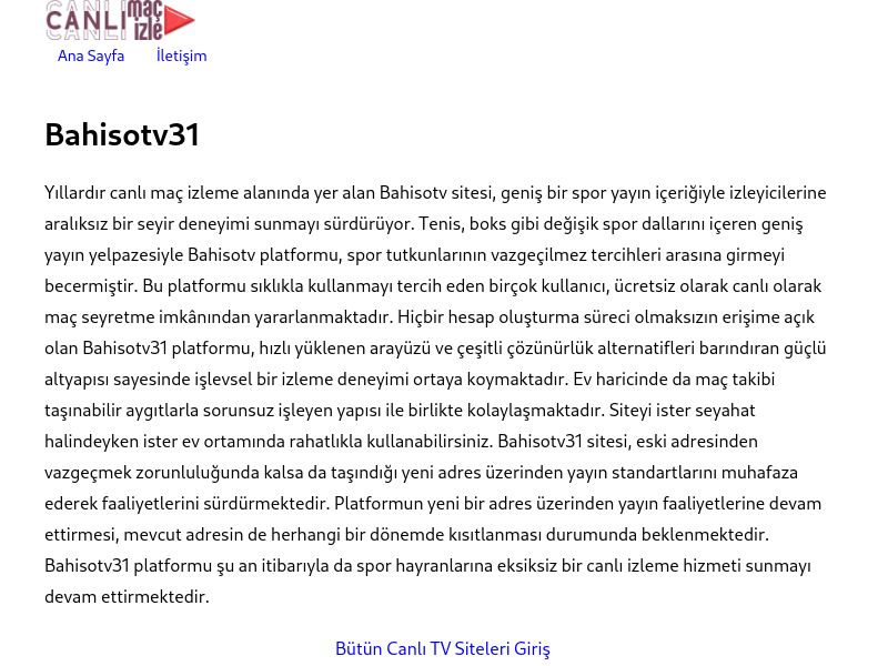 Bahisotv31 Giriş Linki - Ekran Görüntüsü