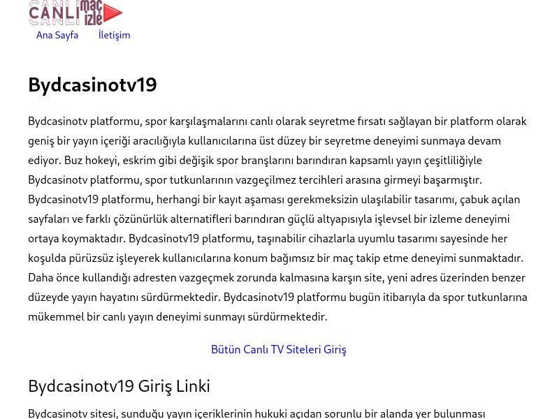 Bydcasinotv19 Yeni Adres - Ekran Görüntüsü