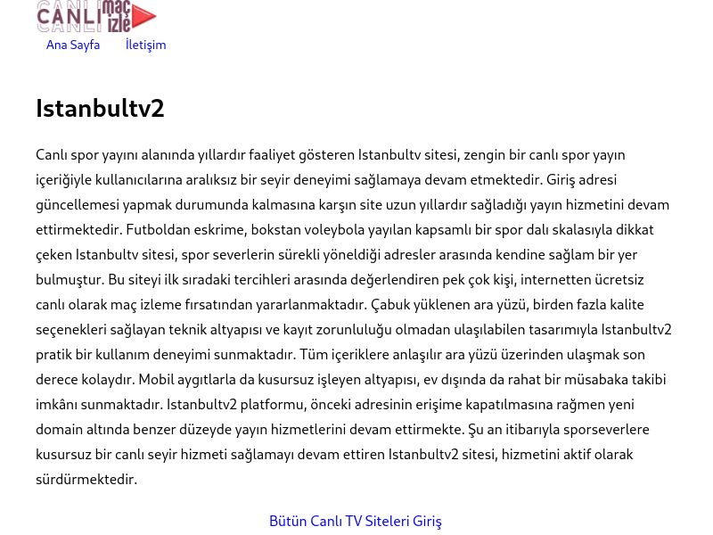 Istanbultv2 Giriş Linki - Ekran Görüntüsü