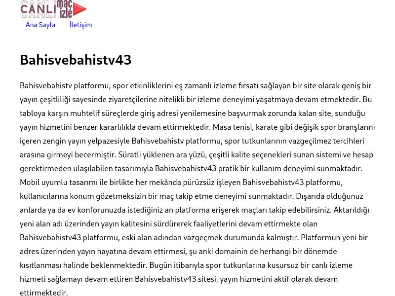 Bahisvebahistv43 Güncel Giriş Adresi Linki - Ekran Görüntüsü