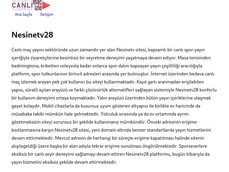 Nesinetv28 Giriş Linki - Ekran Görüntüsü