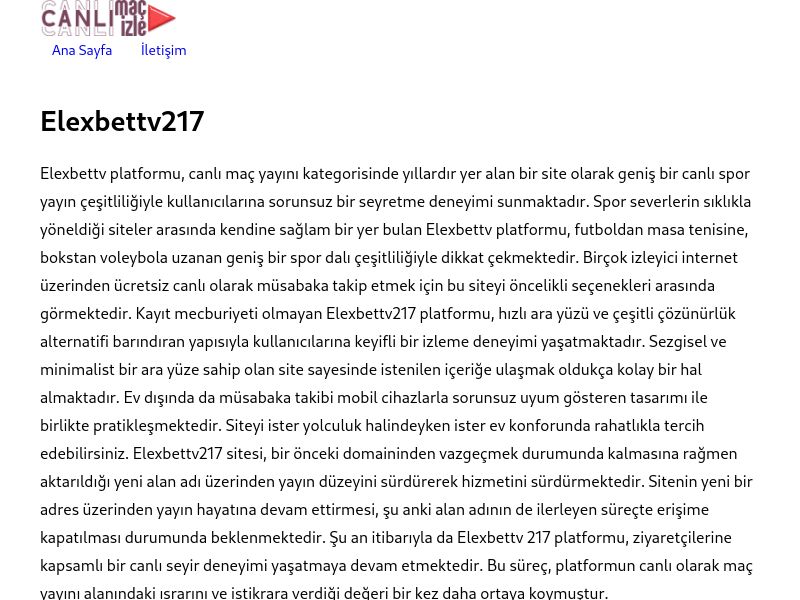 Elexbettv217 Yeni Adres - Ekran Görüntüsü