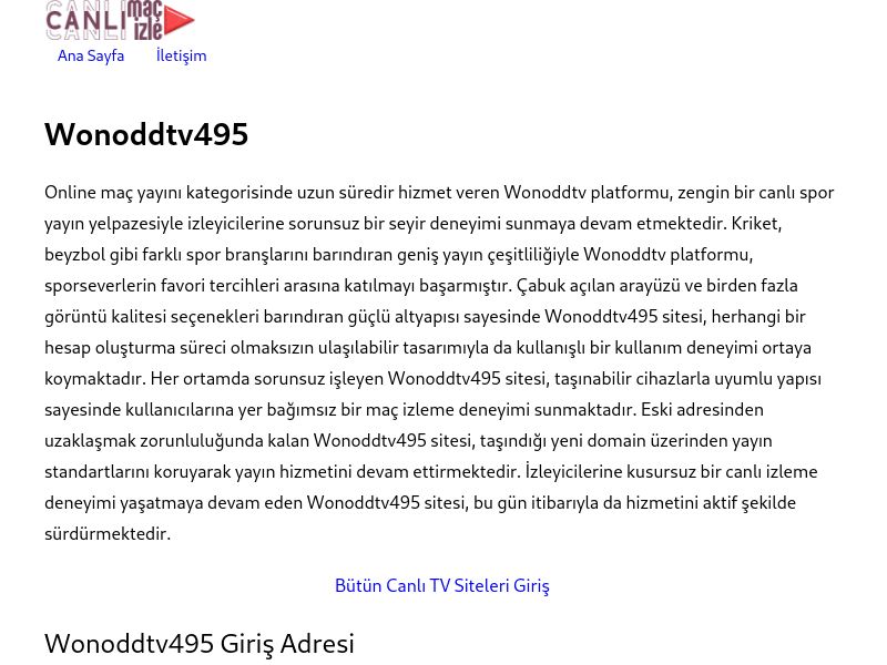 Wonoddtv495 Giriş Linki - Ekran Görüntüsü