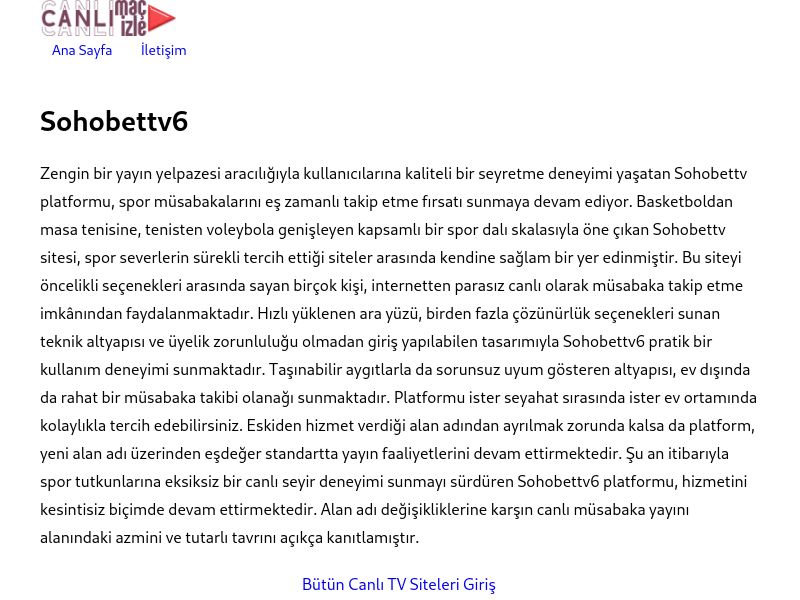 Sohobettv6 Yeni Adres - Ekran Görüntüsü