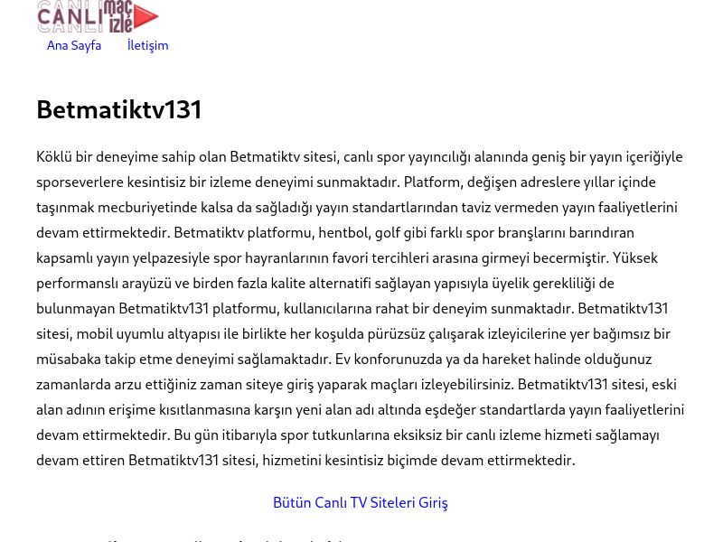 Betmatiktv131 Güncel Giriş Adresi Linki - Ekran Görüntüsü