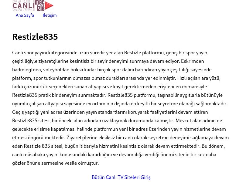 Restizle835 Giriş Adresi - Ekran Görüntüsü