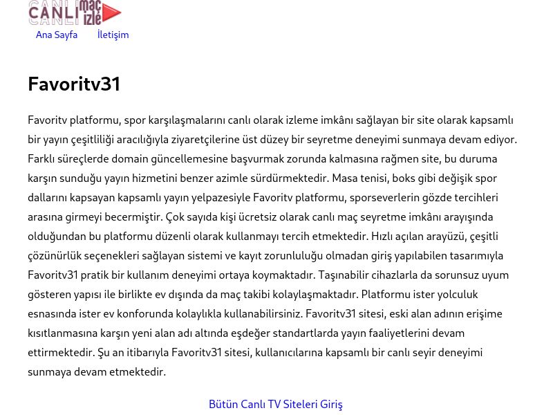Favoritv31 Giriş Bilgileri - Ekran Görüntüsü
