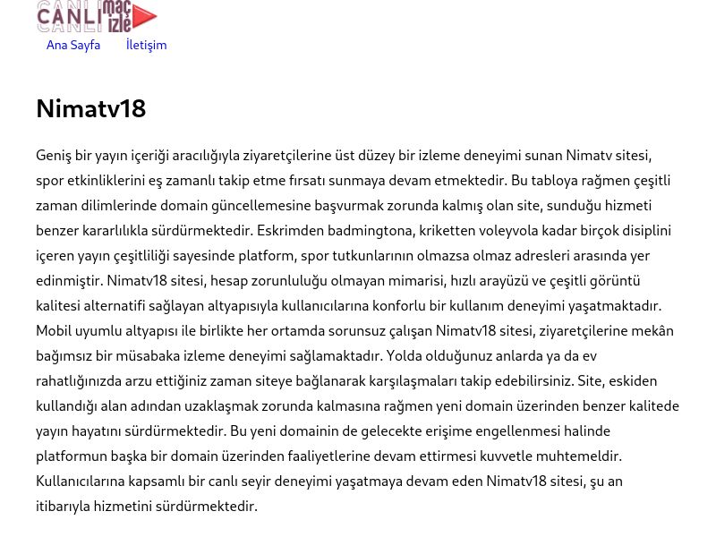 Nimatv18 Güncel Giriş - Ekran Görüntüsü