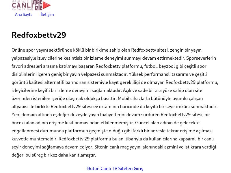 Redfoxbettv29 Giriş Linki - Ekran Görüntüsü