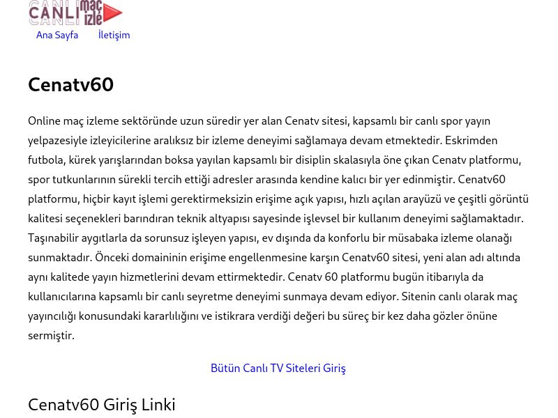 Cenatv60 Giriş - Ekran Görüntüsü