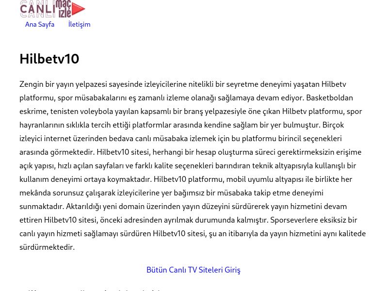 Hilbetv10 Giriş Linki - Ekran Görüntüsü