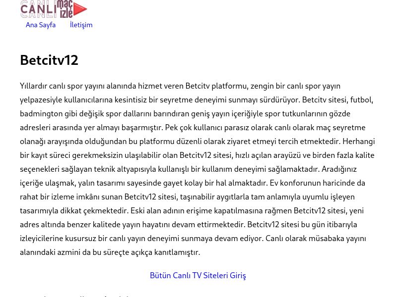 Betcitv12 Giriş Adresi - Ekran Görüntüsü