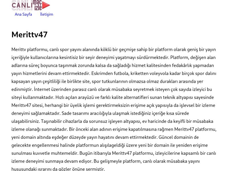 Merittv47 Güncel Giriş - Ekran Görüntüsü