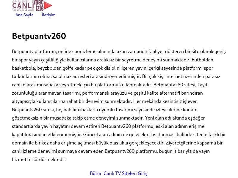 Betpuantv260 Giriş Adresi - Ekran Görüntüsü