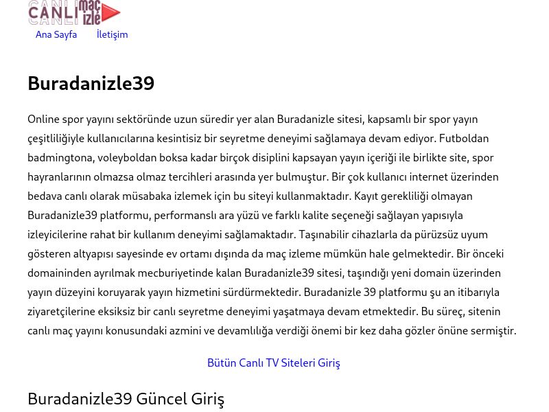 Buradanizle39 Giriş - Ekran Görüntüsü