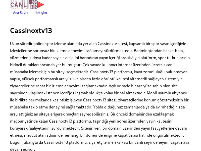 Cassinoxtv13 Giriş Bilgileri - Ekran Görüntüsü