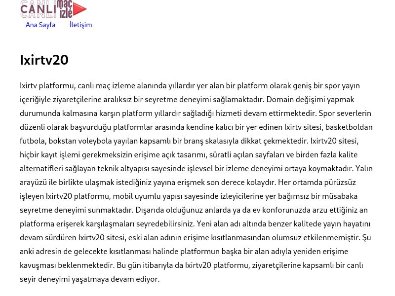 Ixirtv20 Giriş Linki - Ekran Görüntüsü