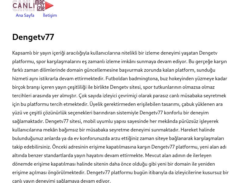 Dengetv77 Giriş - Ekran Görüntüsü