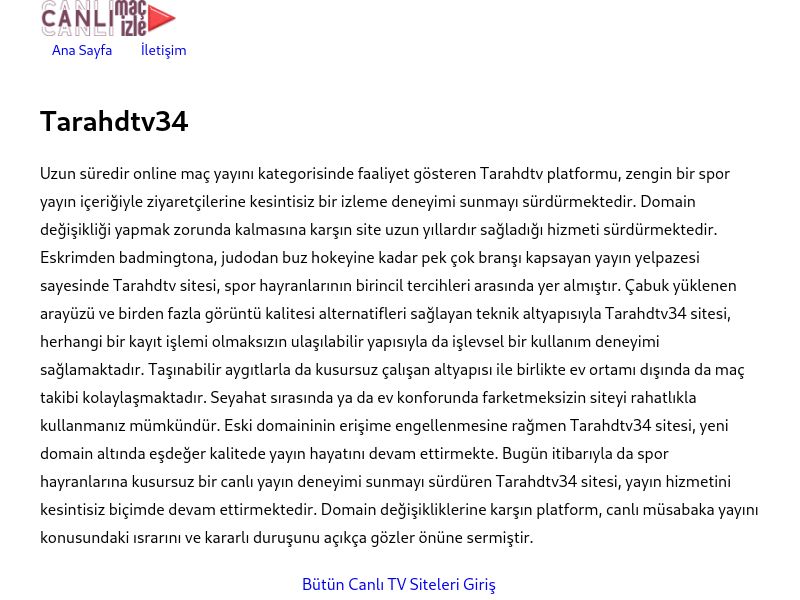Tarahdtv34 Giriş Adresi - Ekran Görüntüsü